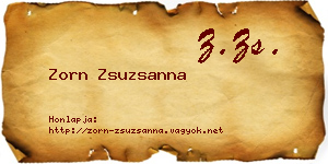 Zorn Zsuzsanna névjegykártya