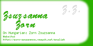 zsuzsanna zorn business card